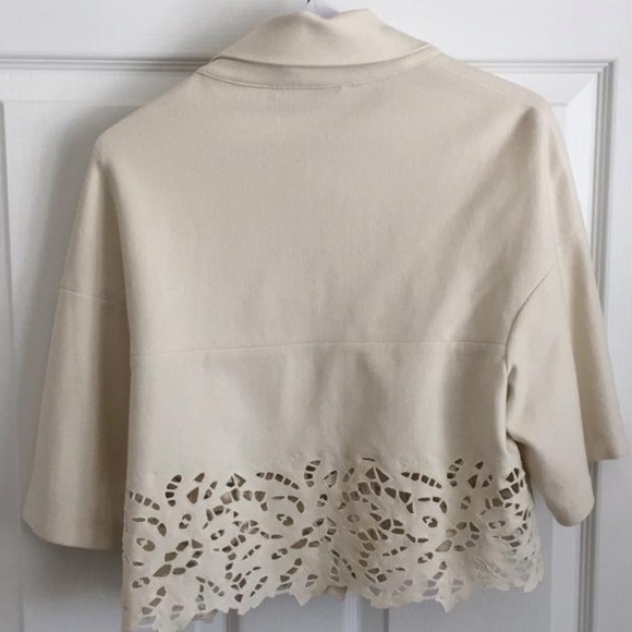 Bcbg Maxazria Spring Cropped Jacket Women's Size Small Cream - Picture 2 of 9